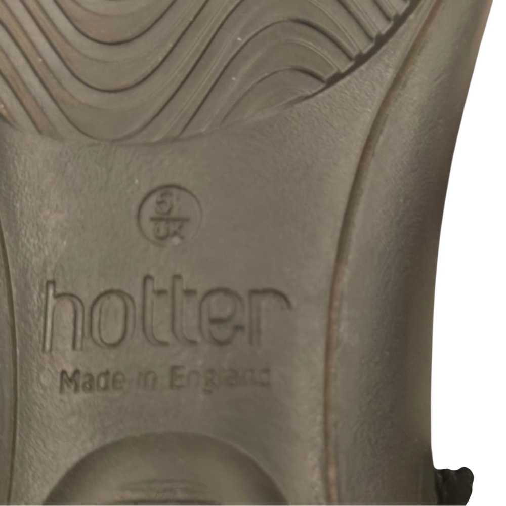 Hotter Flare II Leather Strappy Sandal Women US 7.5 EU 38.5 Black Pewter - Picture 9 of 10